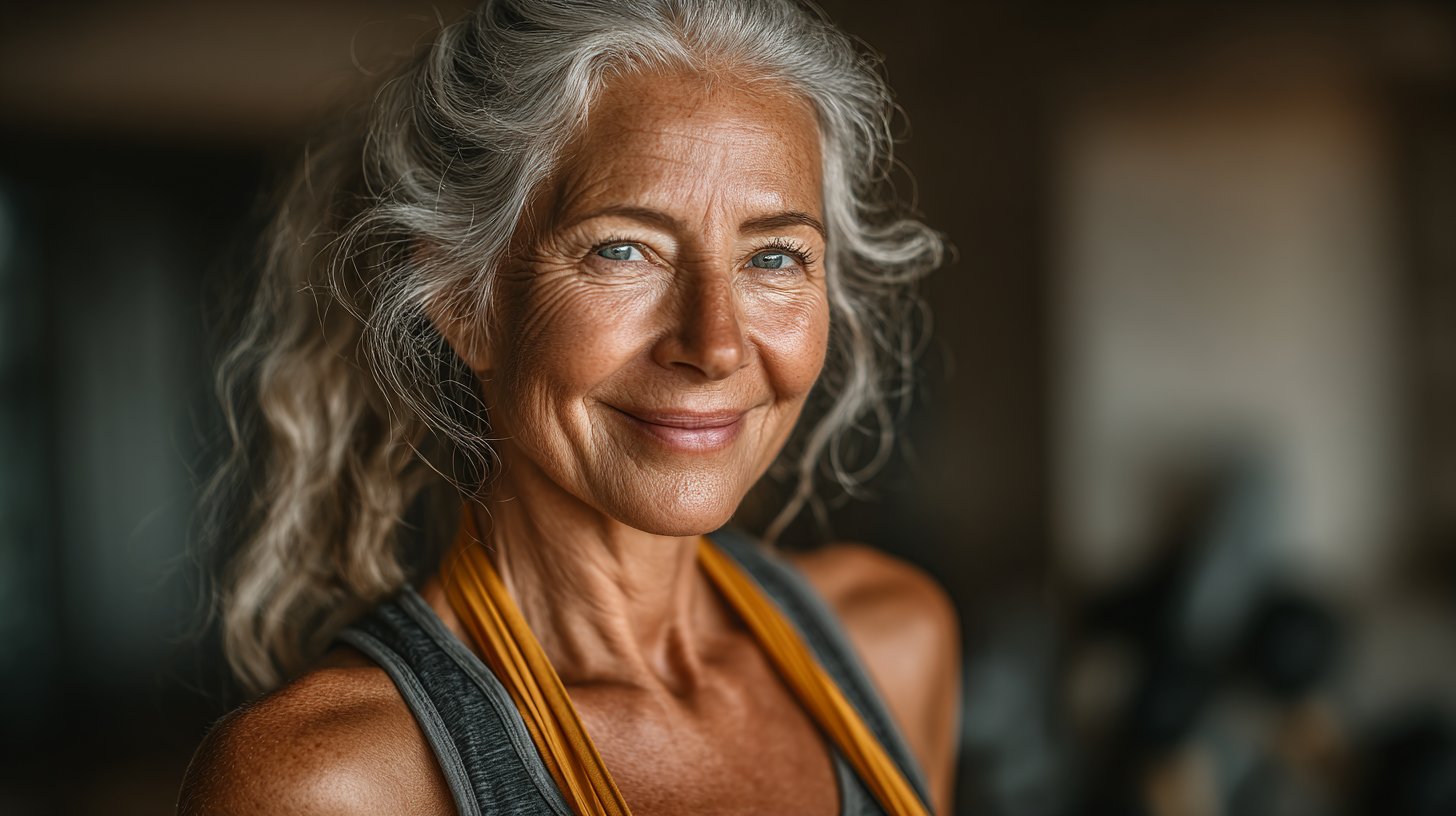 Активні люди старшого віку займаються фітнесом